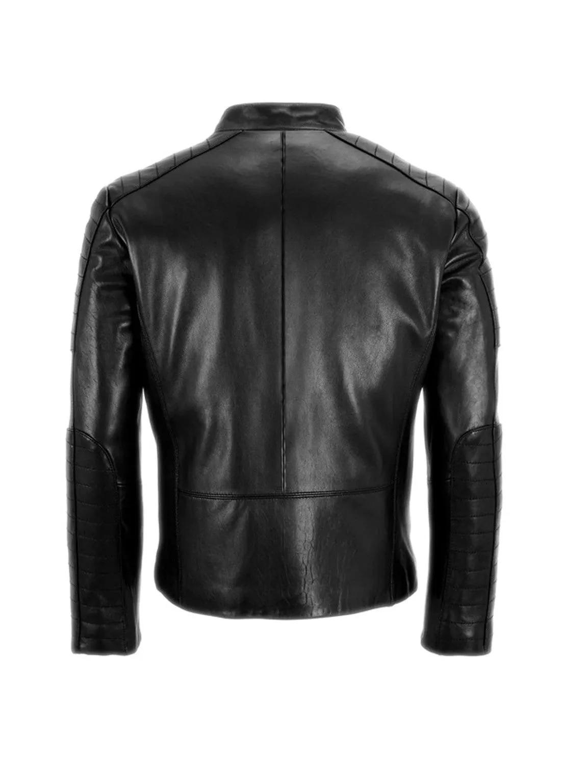 Men's Leather Padded Washed Biker Hot Seller