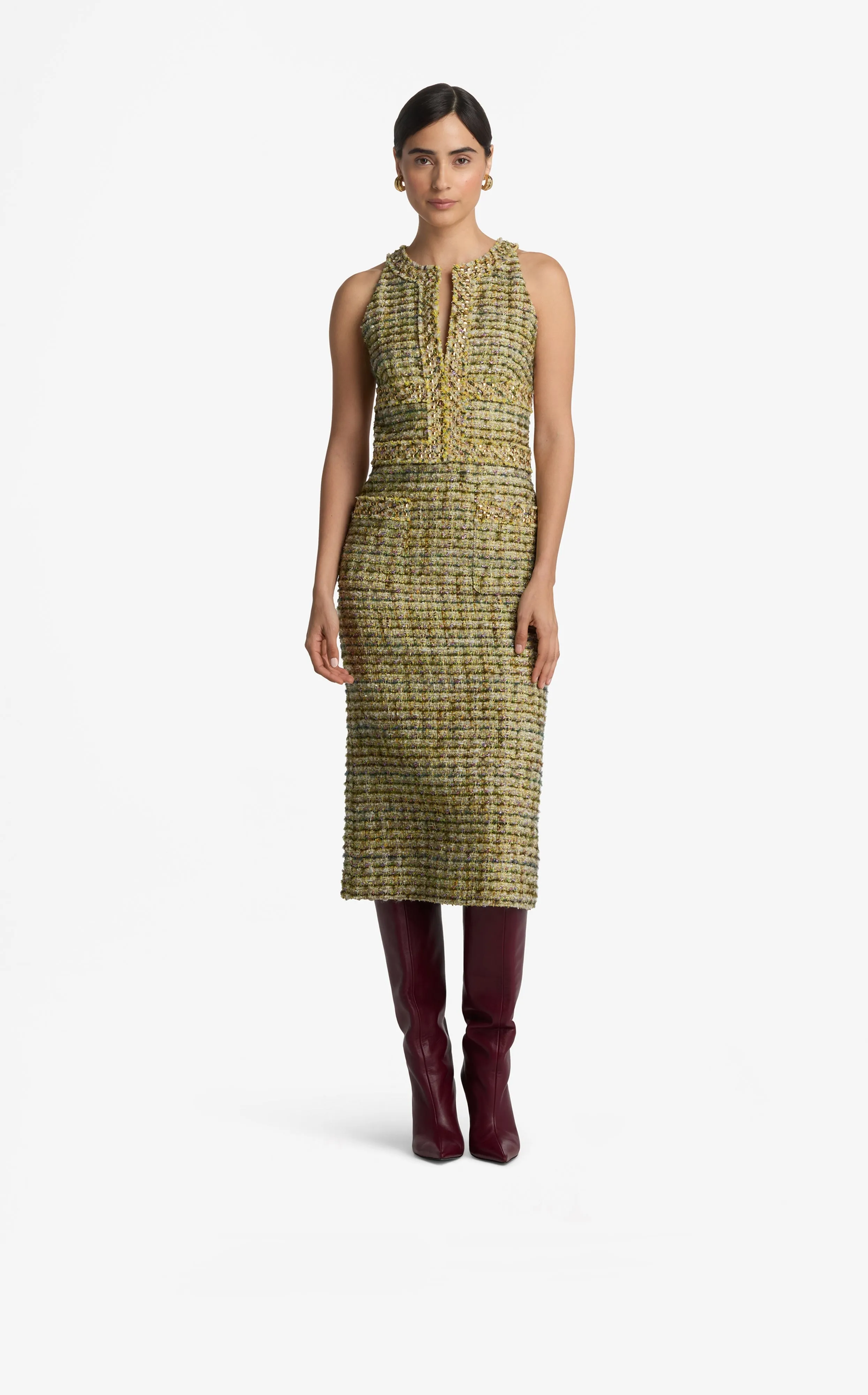Metallic Tweed Dress