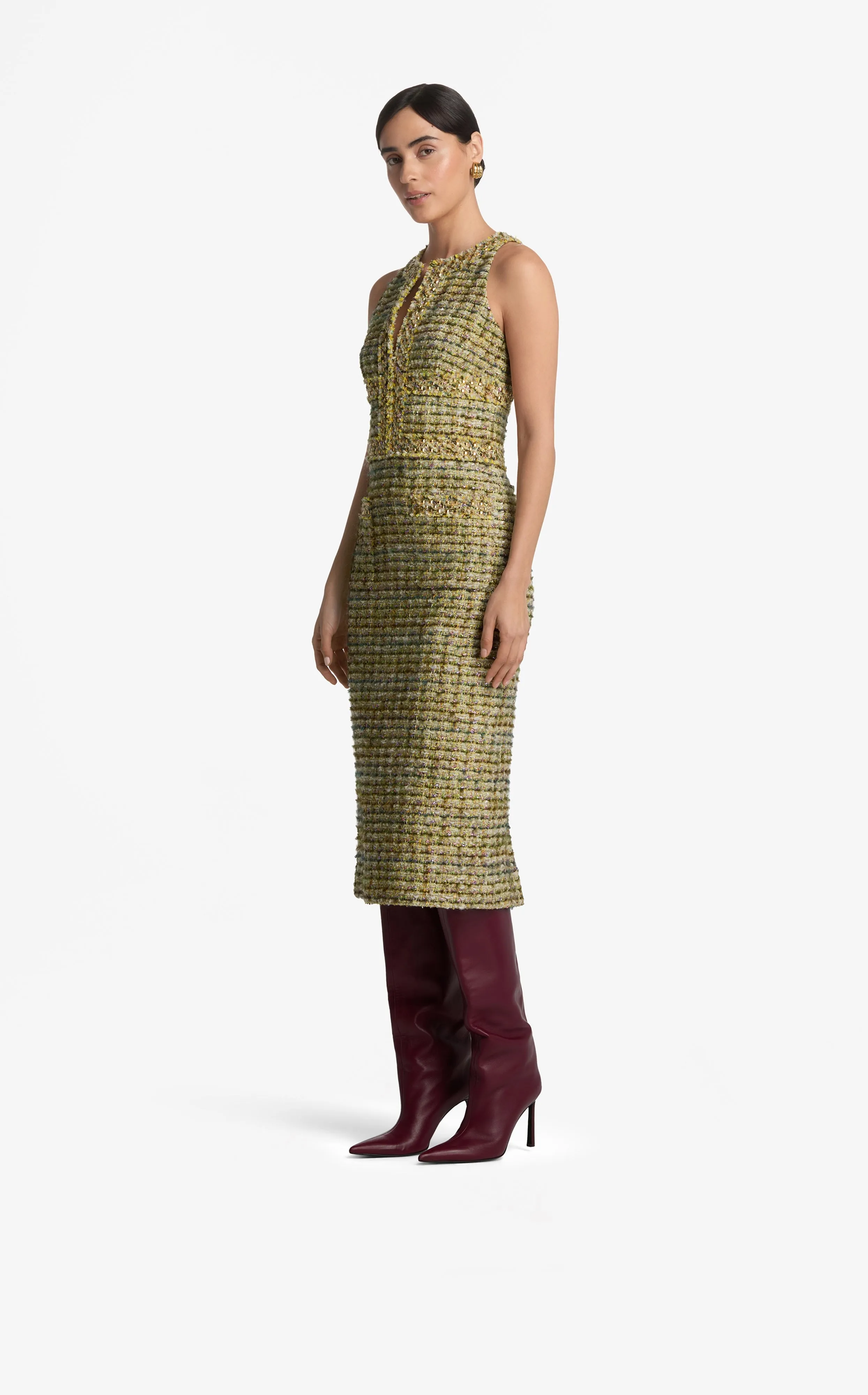 Metallic Tweed Dress