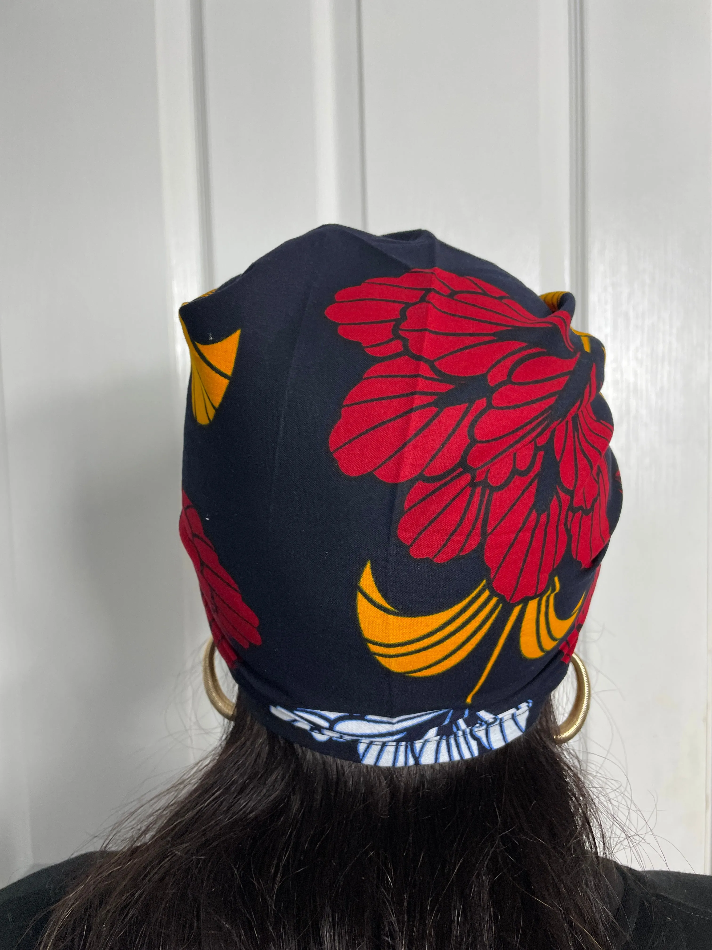Mfon Blue and Red HeadWrap/Scarf