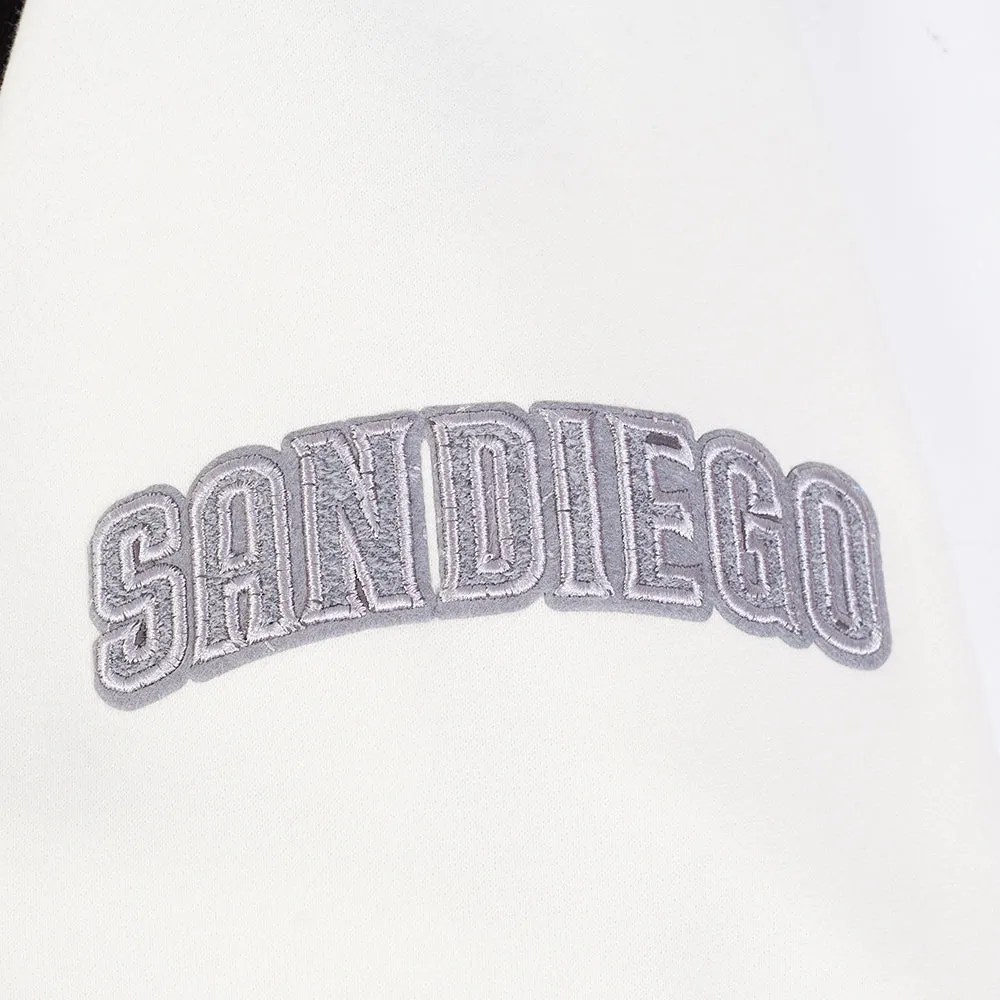 MLB SAN DIEGO PADRES REVERSE FRENCH TERRY MEN'S CB FLC PO HOODIE (BLACK/GRAY/EGGSHELL)