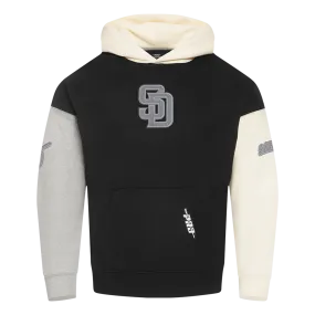MLB SAN DIEGO PADRES REVERSE FRENCH TERRY MEN'S CB FLC PO HOODIE (BLACK/GRAY/EGGSHELL)
