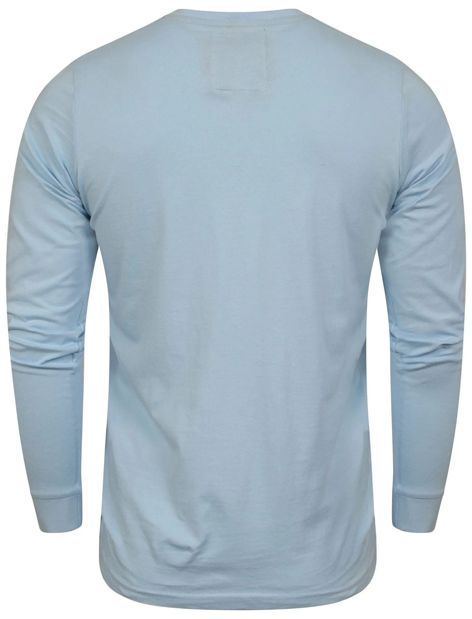 Mock T-Shirt Insert Long Sleeve T-Shirt in Cerulean Blue - Dissident