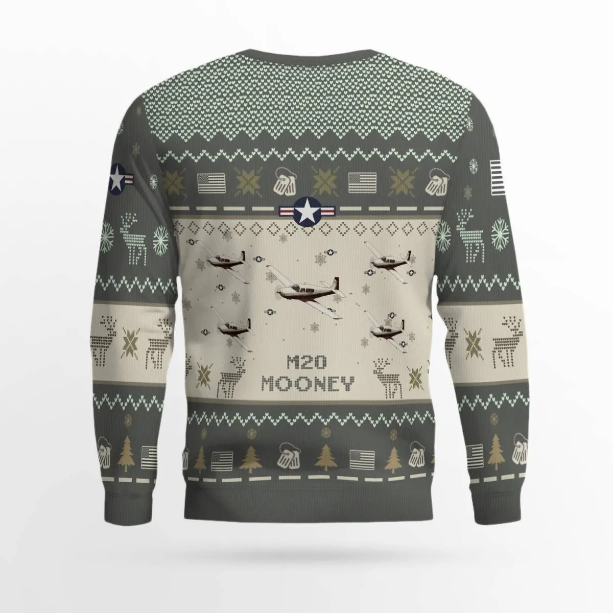 Mooney M20K Aircraft Ugly Sweater, Ugly Sweater Christmas Shirt for Men Dad Veteran