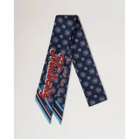 Mulberry "From England With Love" Skinny Scarf
