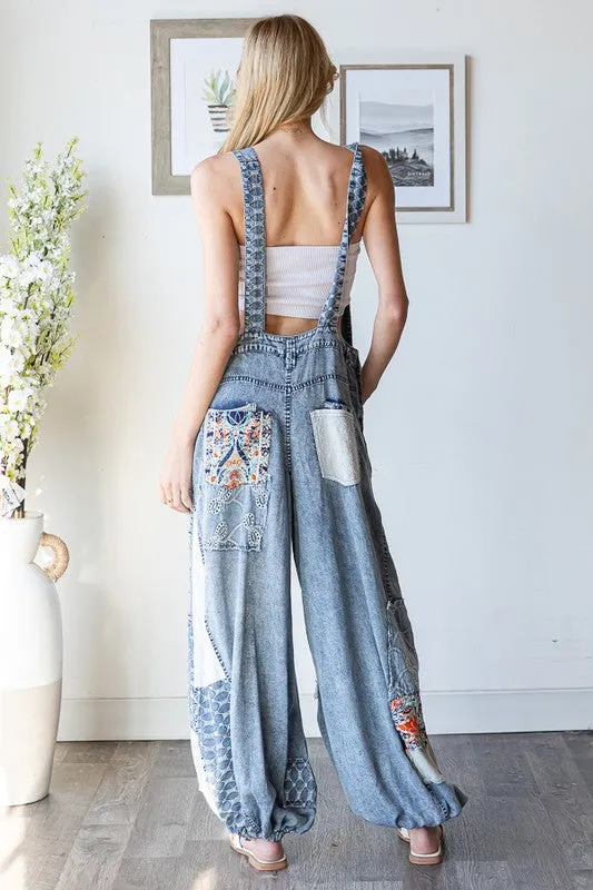 Multi Patch Overalls