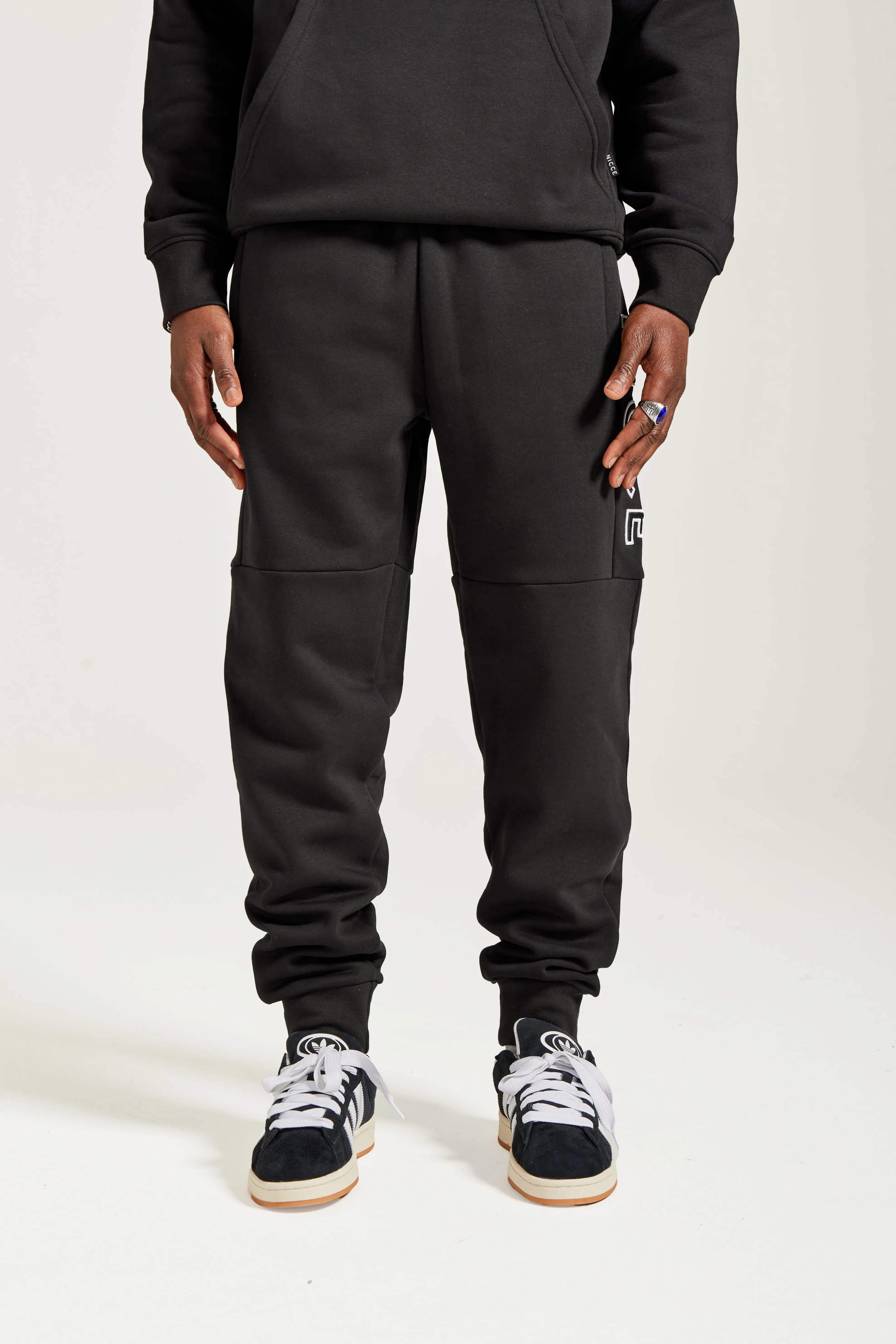 NICCE Mens Mercury Outline Joggers | Black