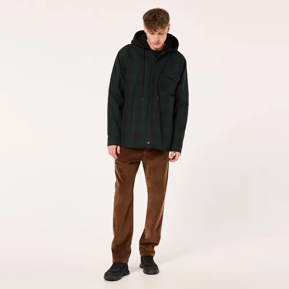 Oakley Men's Bear Cozy Hooded Jacket-Black/Green Check