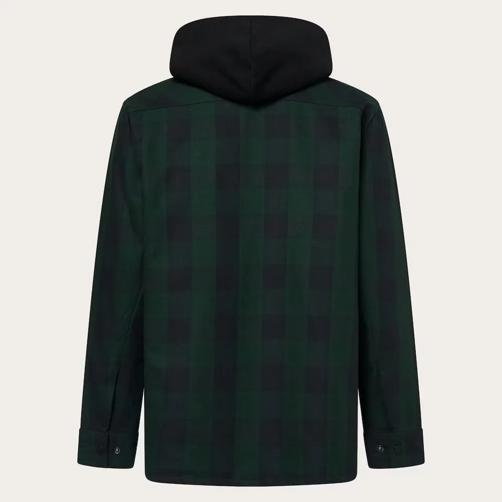 Oakley Men's Bear Cozy Hooded Jacket-Black/Green Check