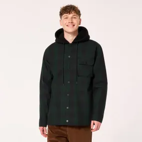 Oakley Men's Bear Cozy Hooded Jacket-Black/Green Check