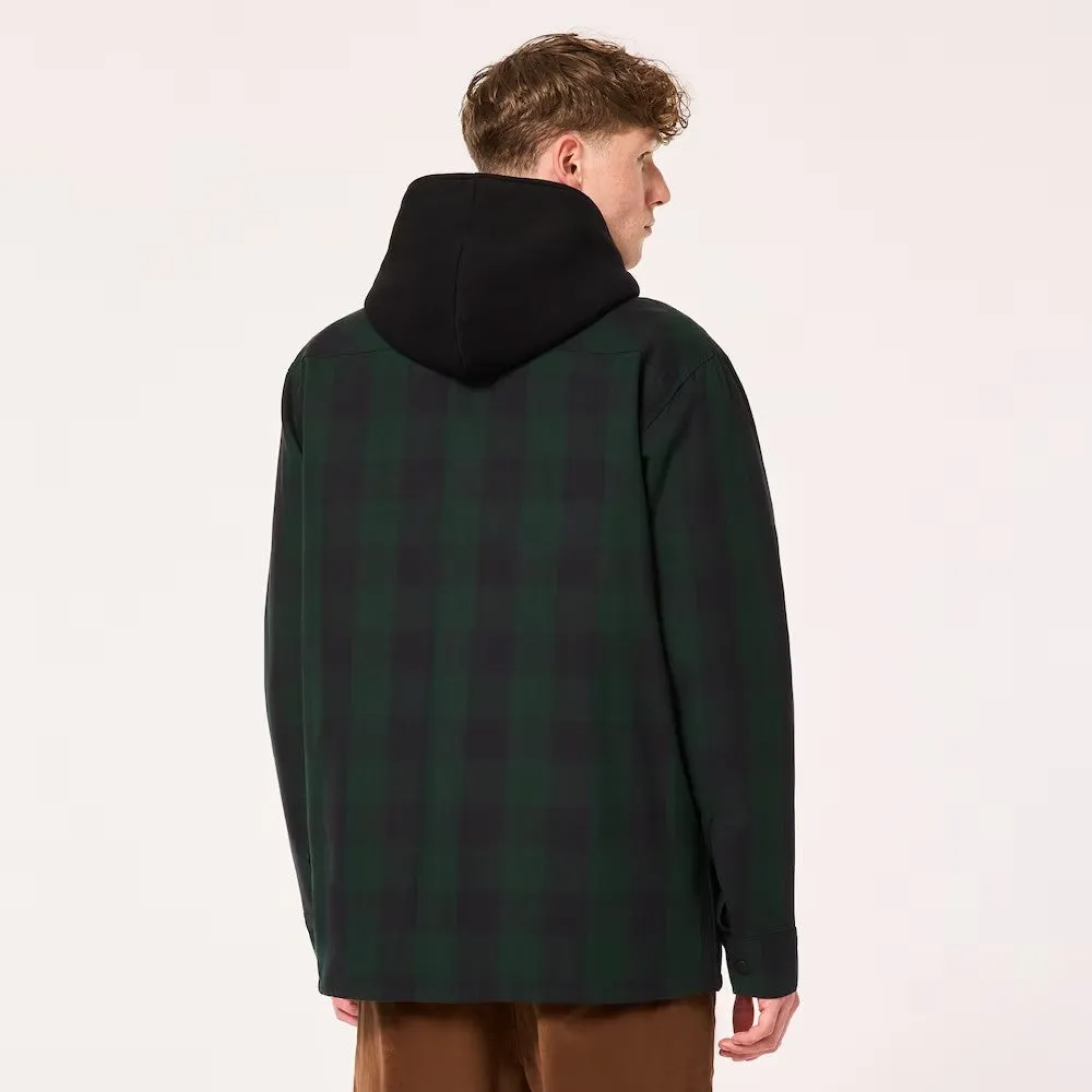 Oakley Men's Bear Cozy Hooded Jacket-Black/Green Check
