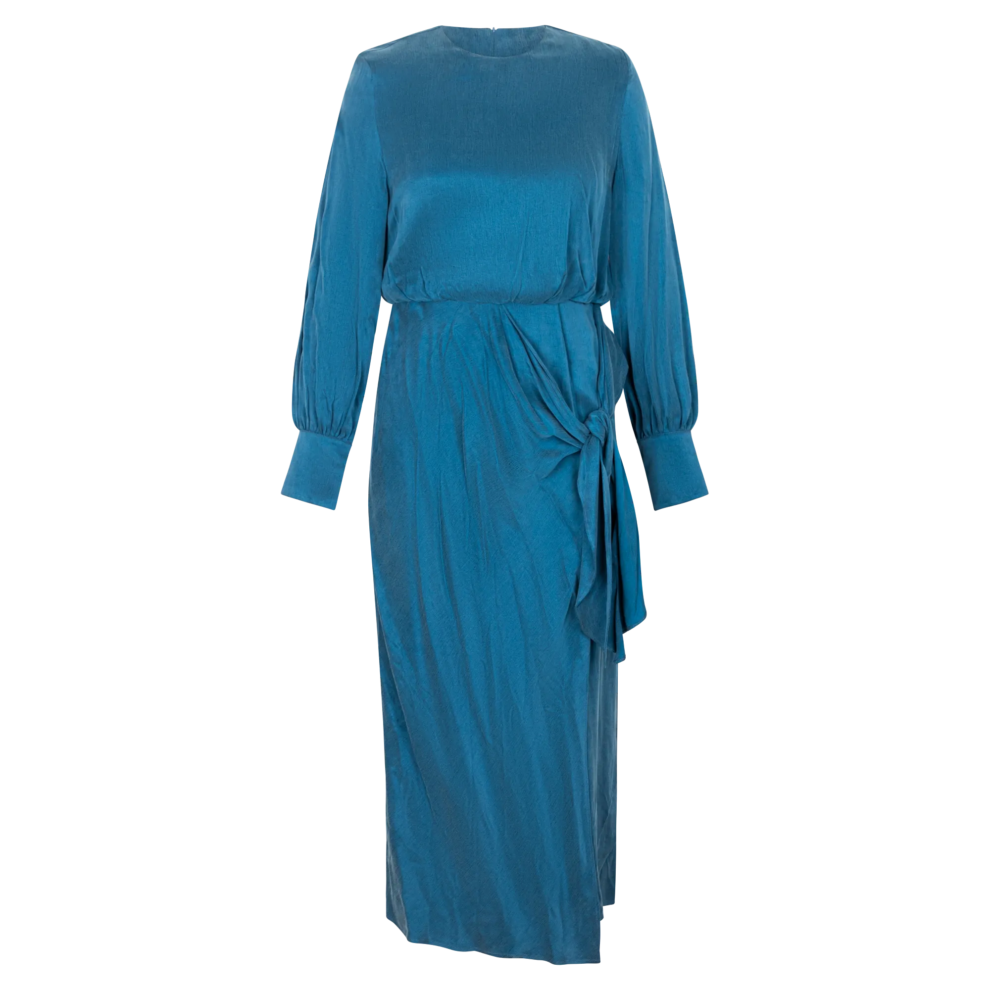 ofd blouson wrap dress