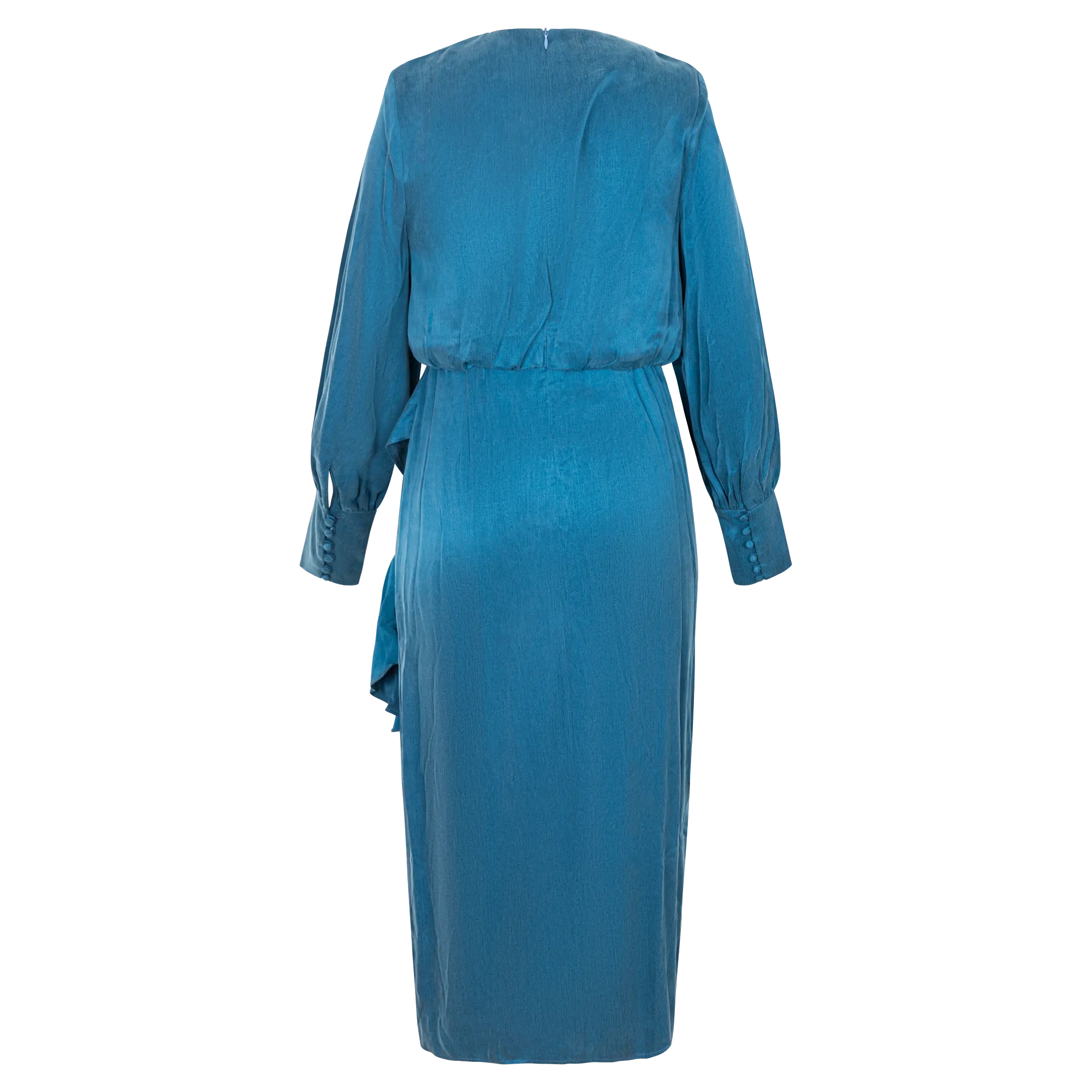 ofd blouson wrap dress