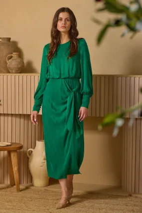 ofd blouson wrap dress