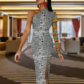 OP LADY Half Sleeve Slit Dress