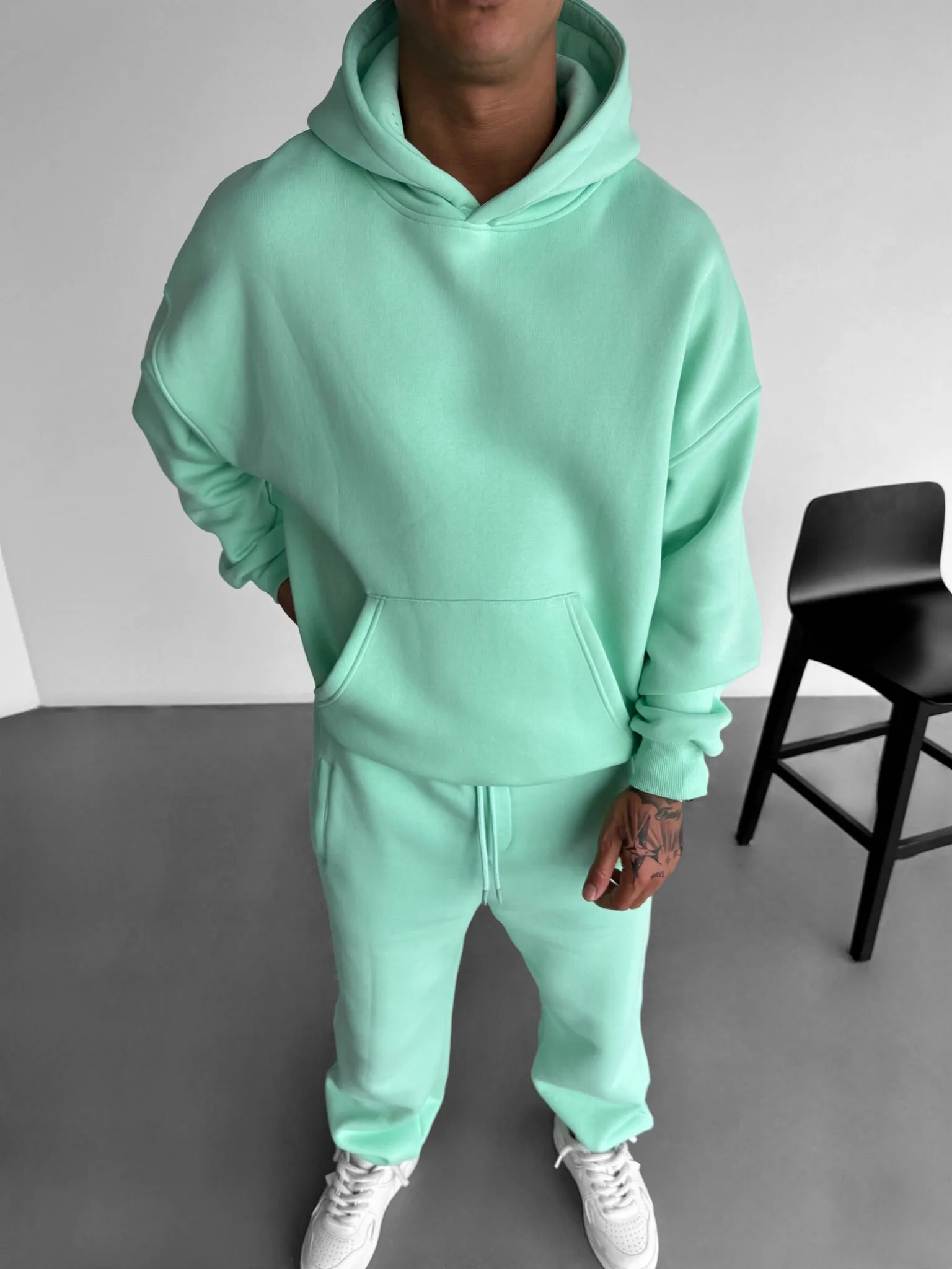 Oversize Basic Hoodie - Mint