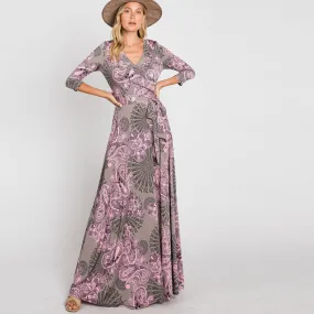 Paisley Medallion Venechia Maxi Wrap Dress