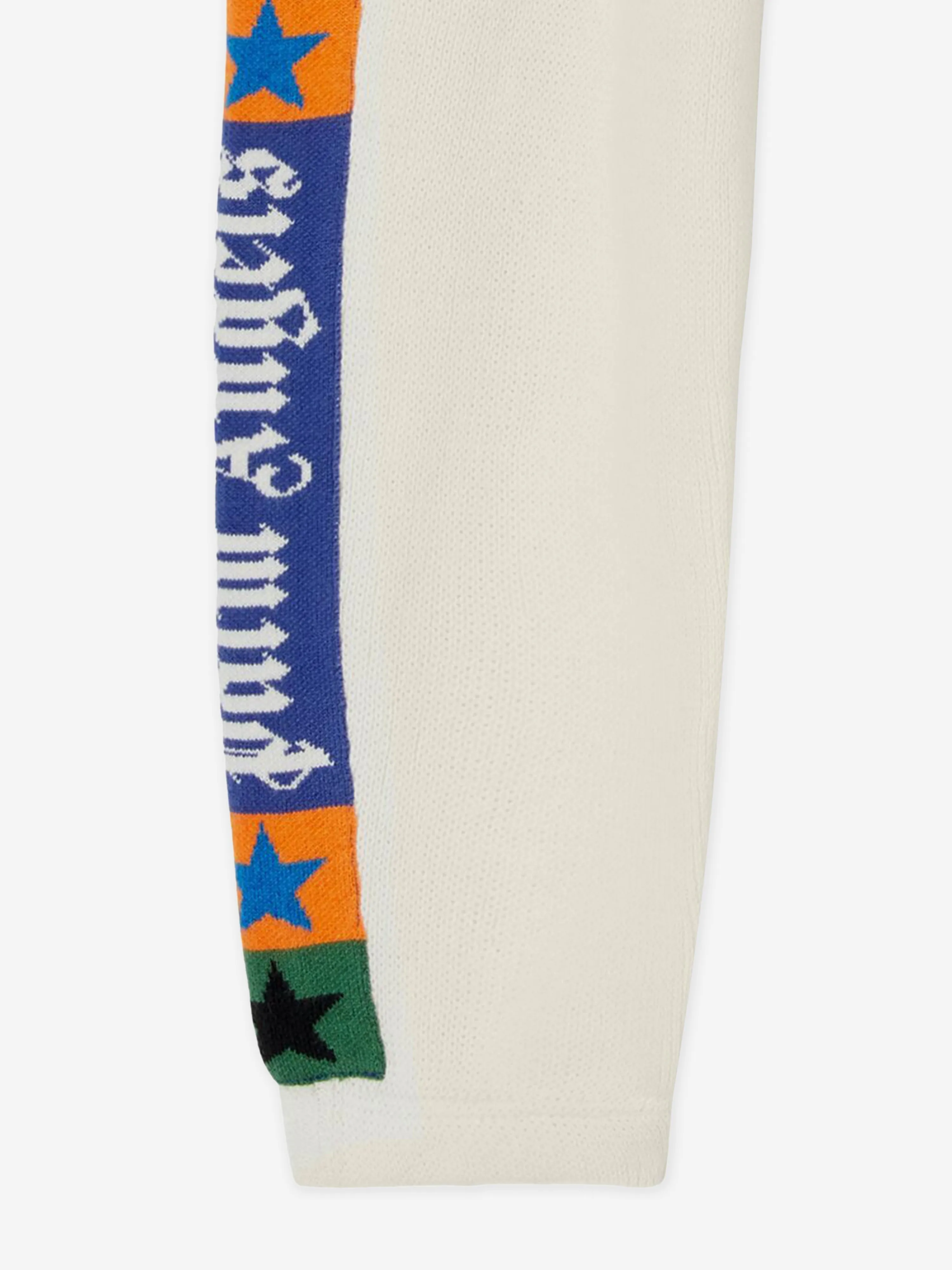 Palm Angels Kids Jacquard Logo Band Joggers in Ivory
