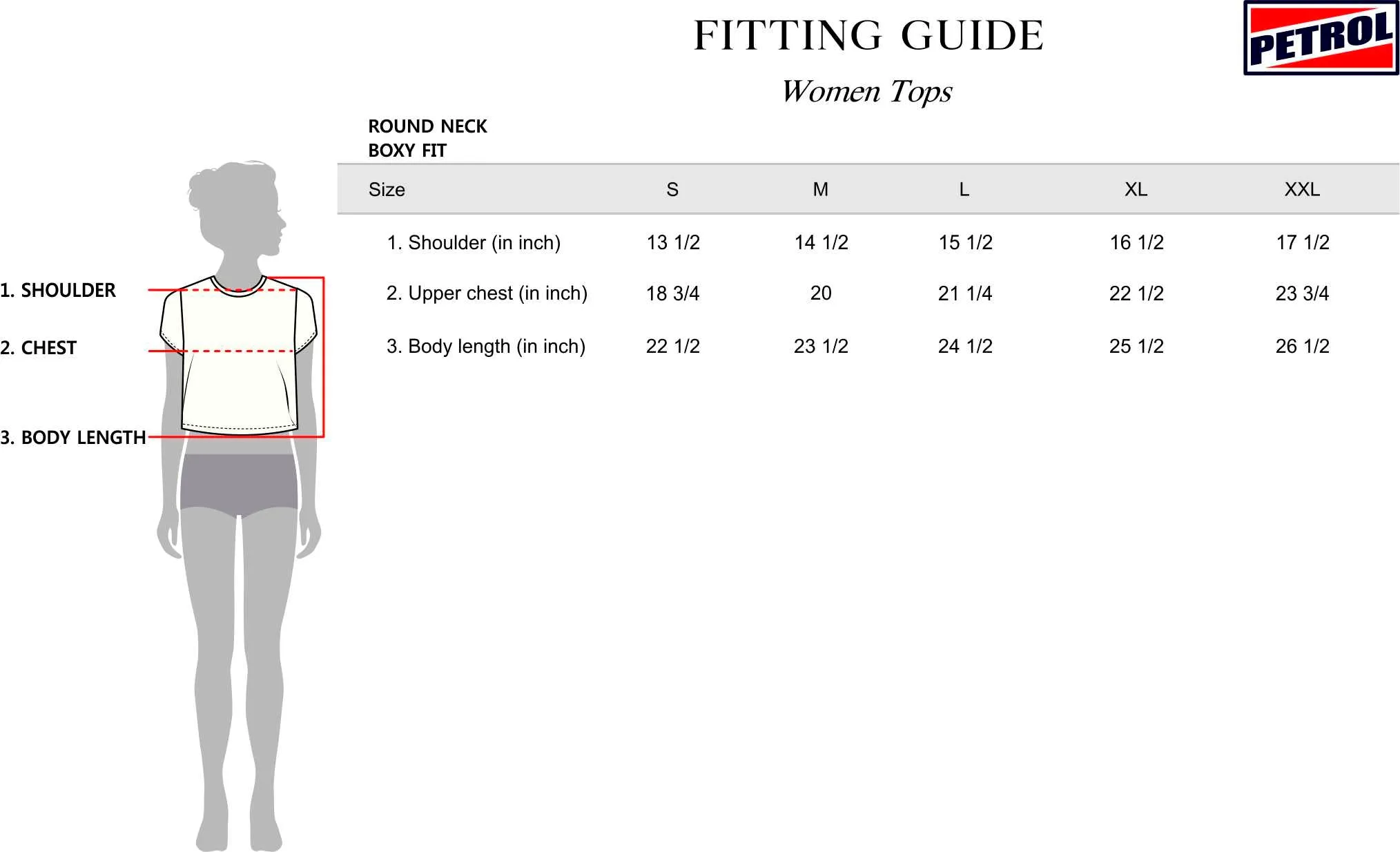 Petrol Basic Tees for Ladies Boxy Fitting Special Fabric Trendy fashion Casual Top Peacoat T-shirt for Ladies 130355-U (Peacoat)