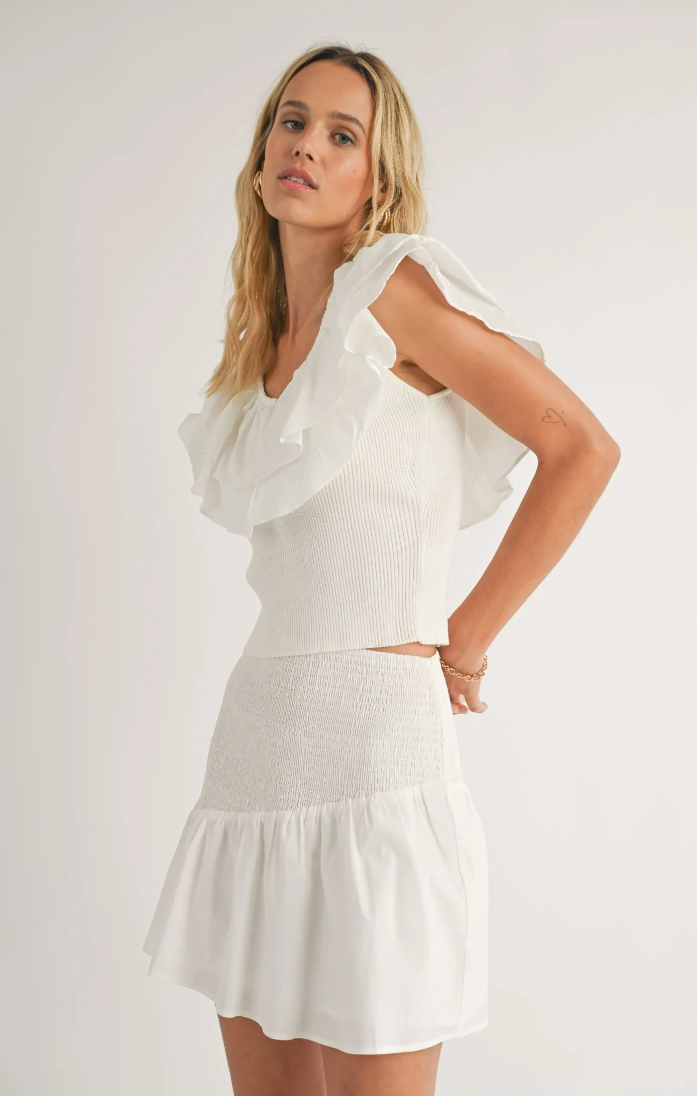 Picnics Ruffle Sweater