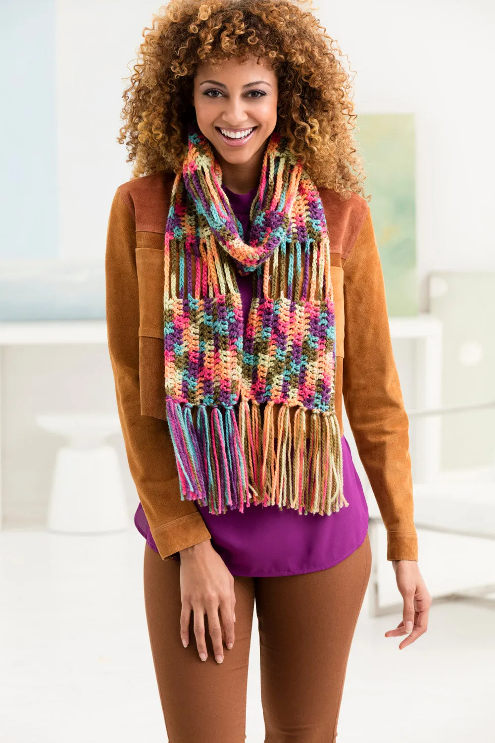 Pilsen Fringe Scarf (Crochet)