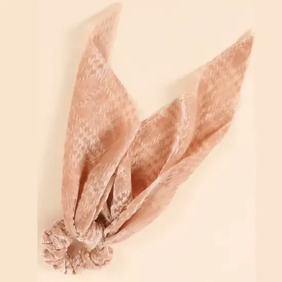 Plaid Burnout Velvet Hair Scarf