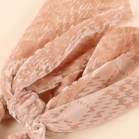 Plaid Burnout Velvet Hair Scarf