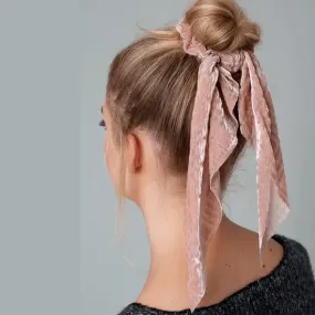 Plaid Burnout Velvet Hair Scarf