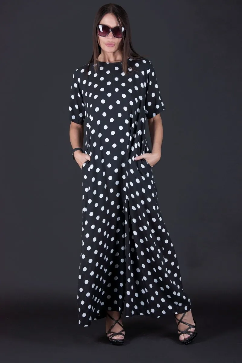 Polka Dots Cotton Jumpsuit Valentin