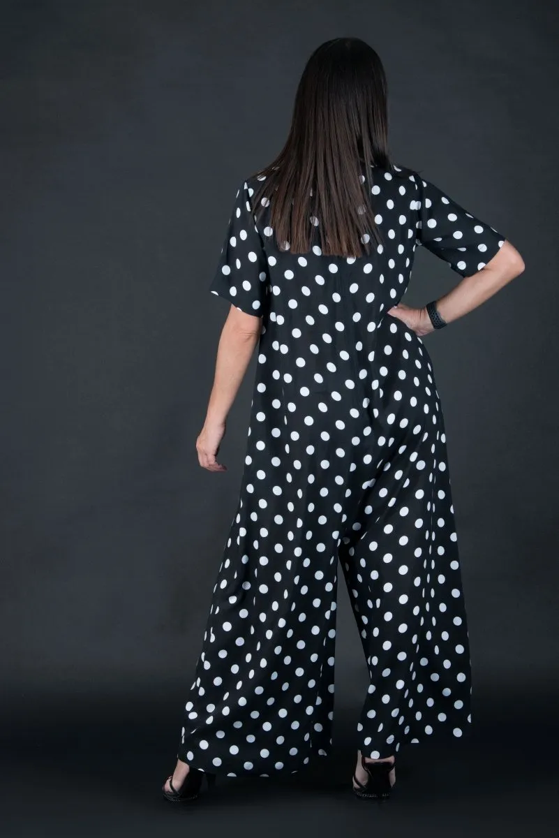 Polka Dots Cotton Jumpsuit Valentin