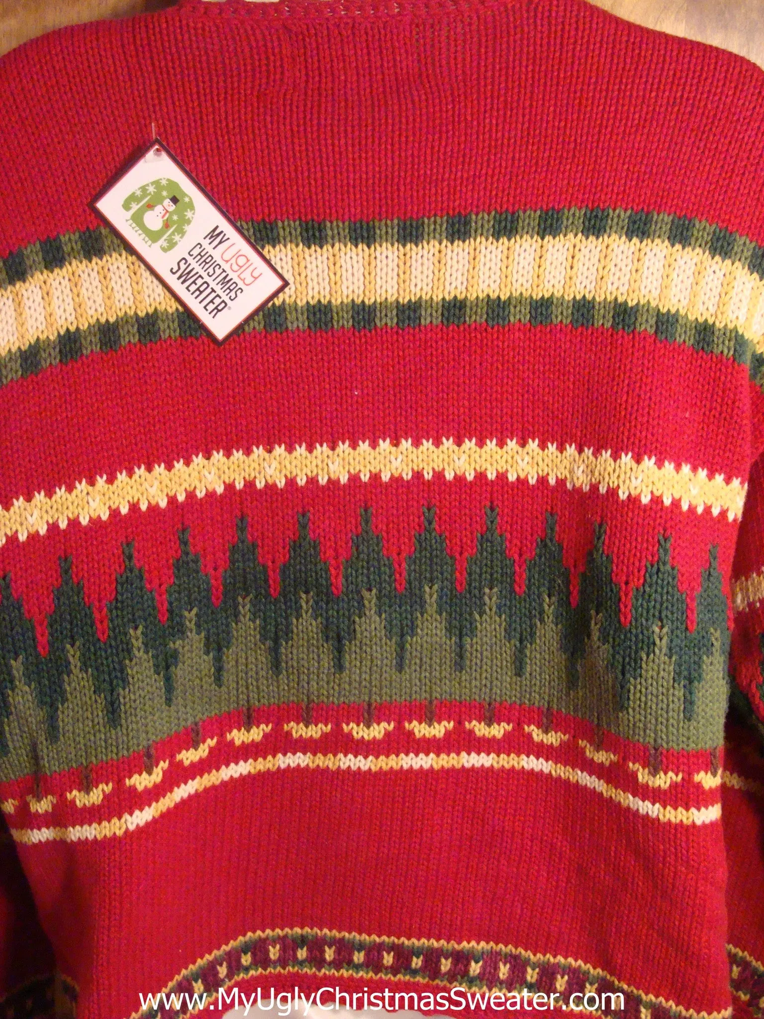 Presents and Trees Fun 80s Christmas Sweater