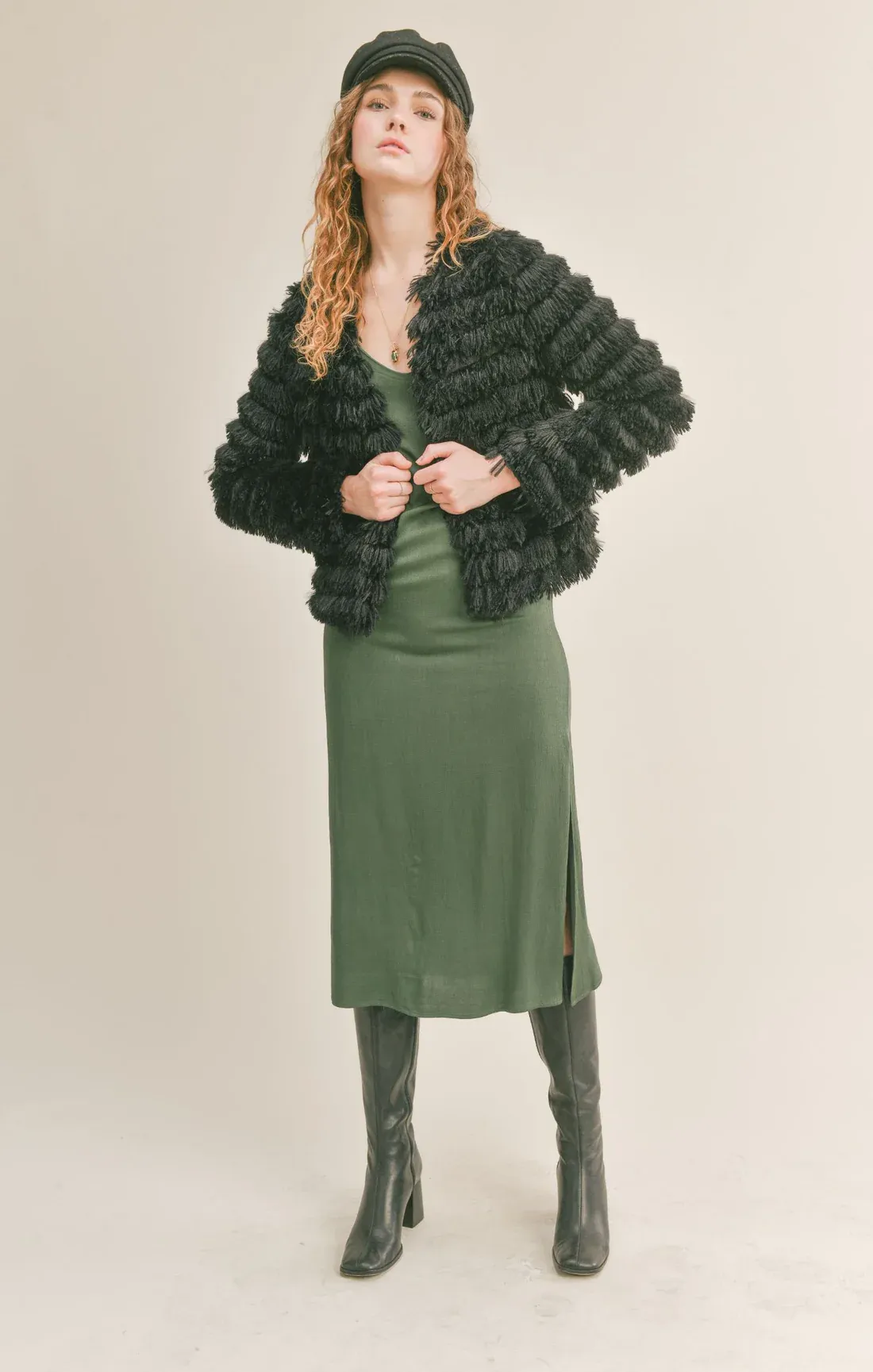 Prism Fringe Sherpa Jacket