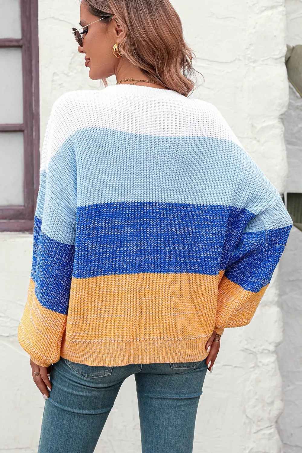 Prism Palette Color Block Striped Sweater
