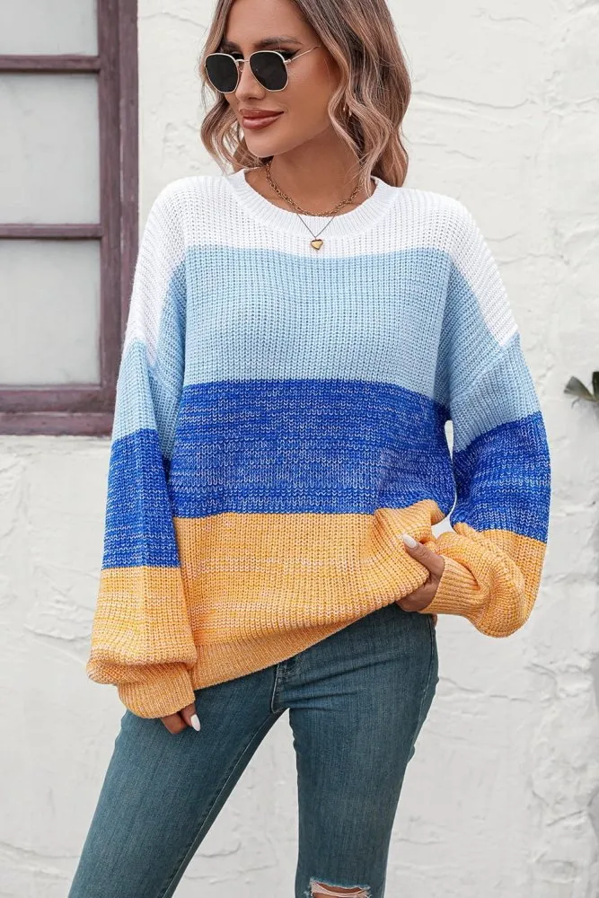 Prism Palette Color Block Striped Sweater