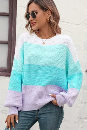 Prism Palette Color Block Striped Sweater