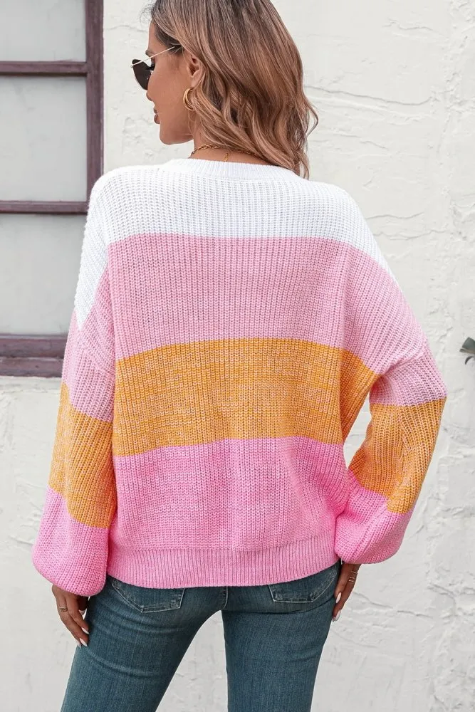 Prism Palette Color Block Striped Sweater