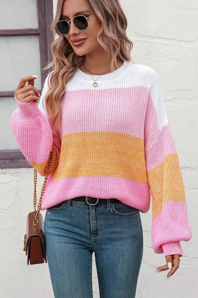 Prism Palette Color Block Striped Sweater