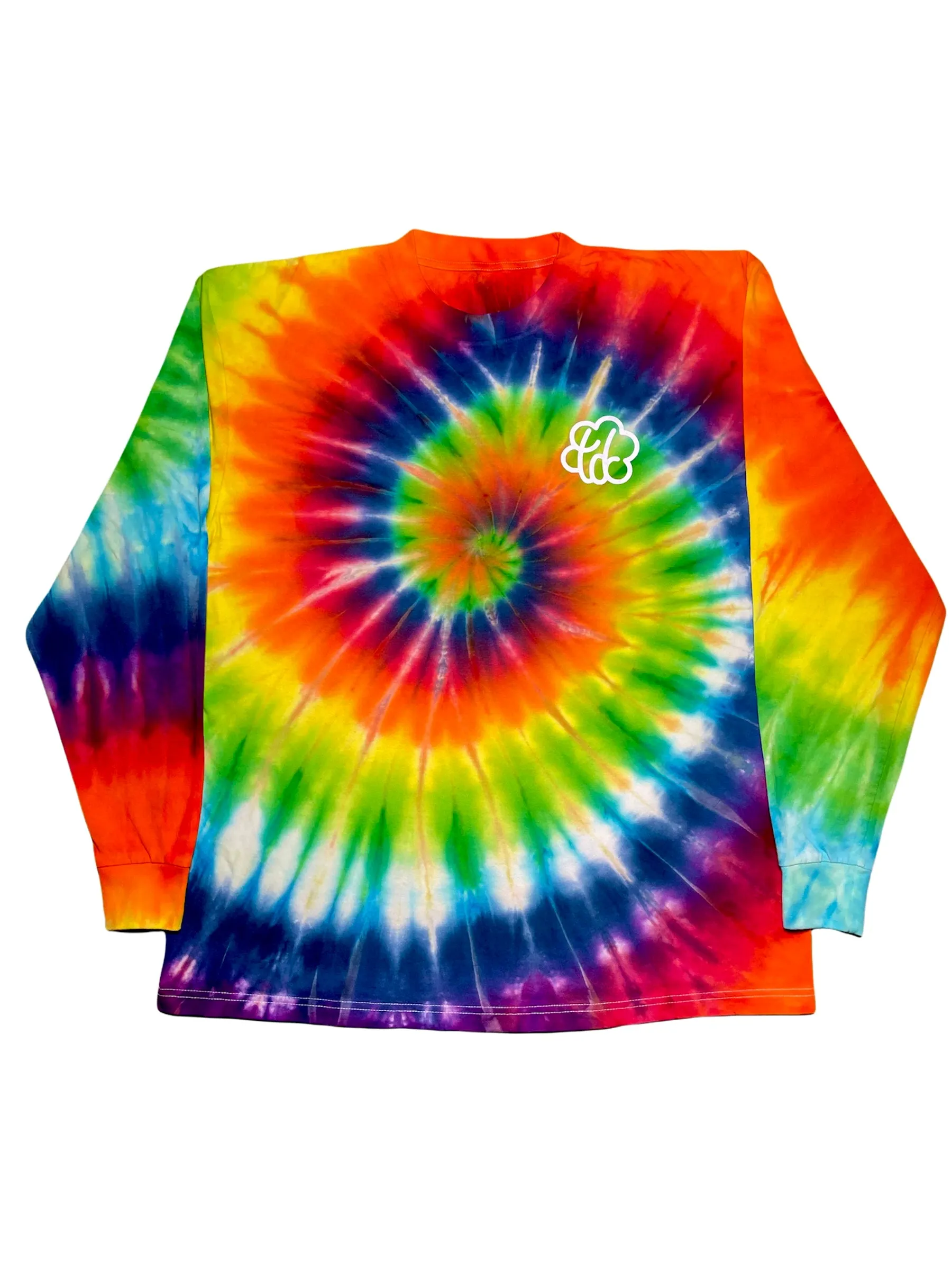ROYGBIV Spiral Rainbow Tie Dye Long Sleeve T-Shirt