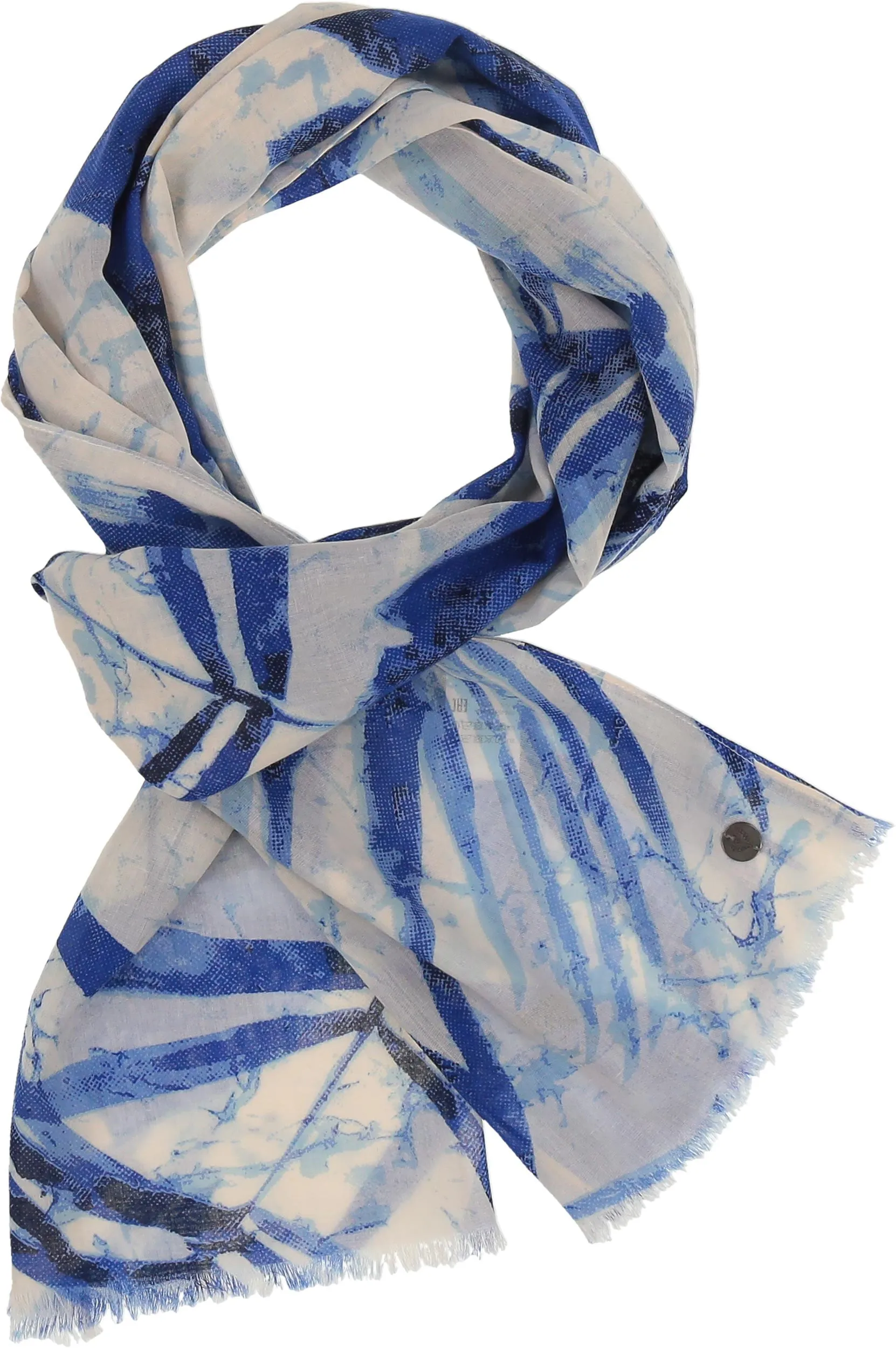 Silouette Leaf Print Cotton Scarf