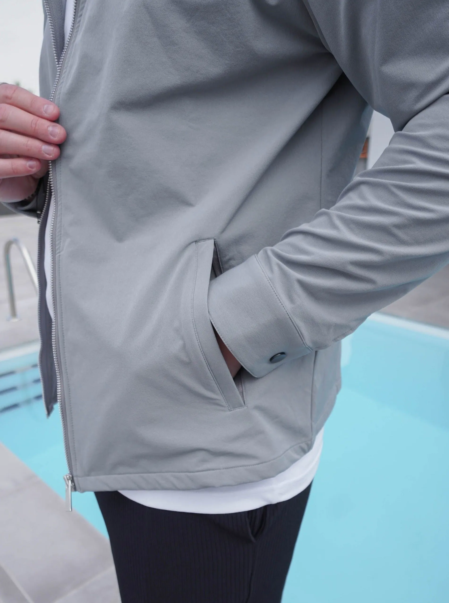 Smart Stretch Jacket In Mid Grey