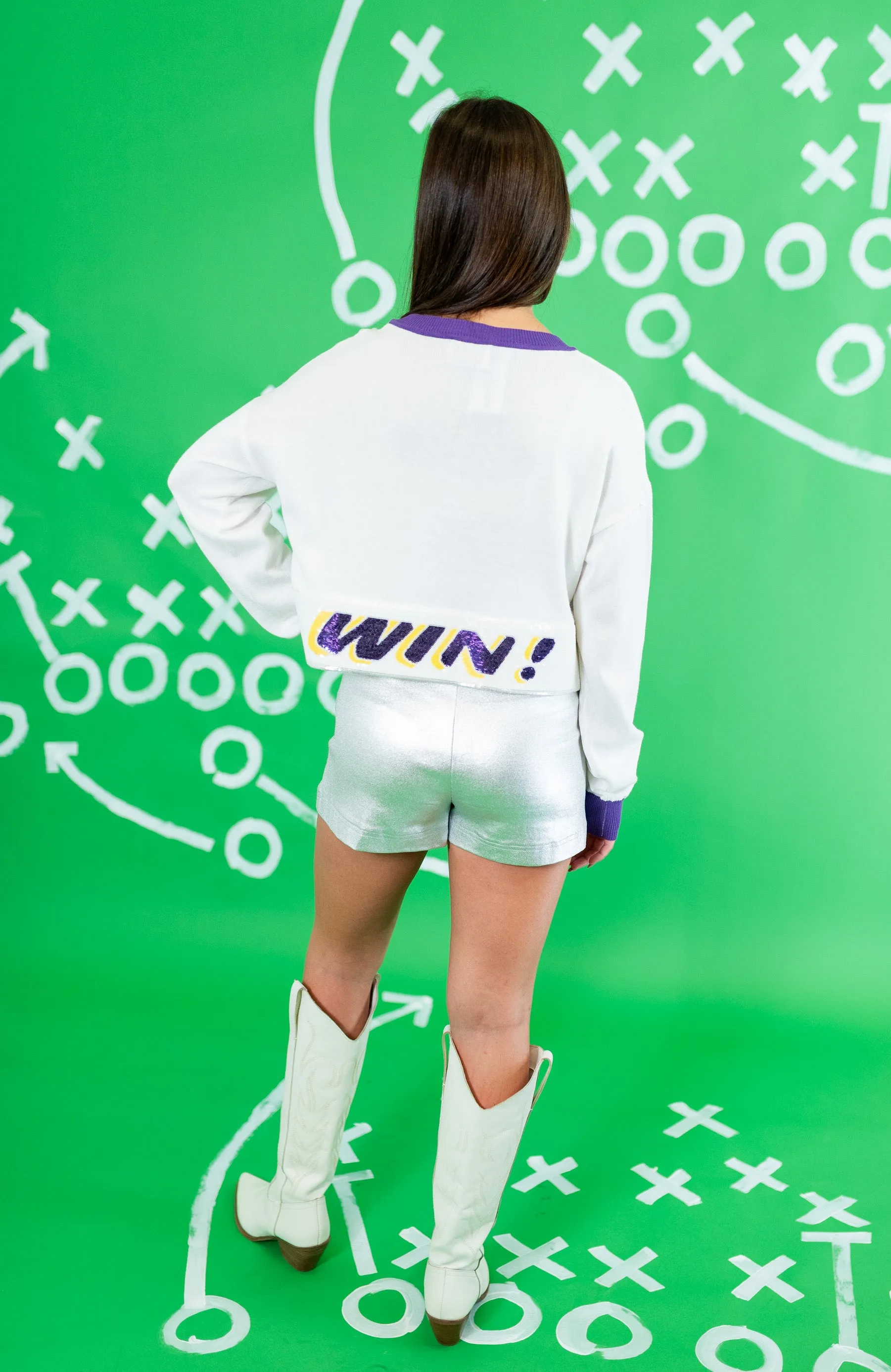 Sparkle City: Bedazzled WIN Crop Sweater
