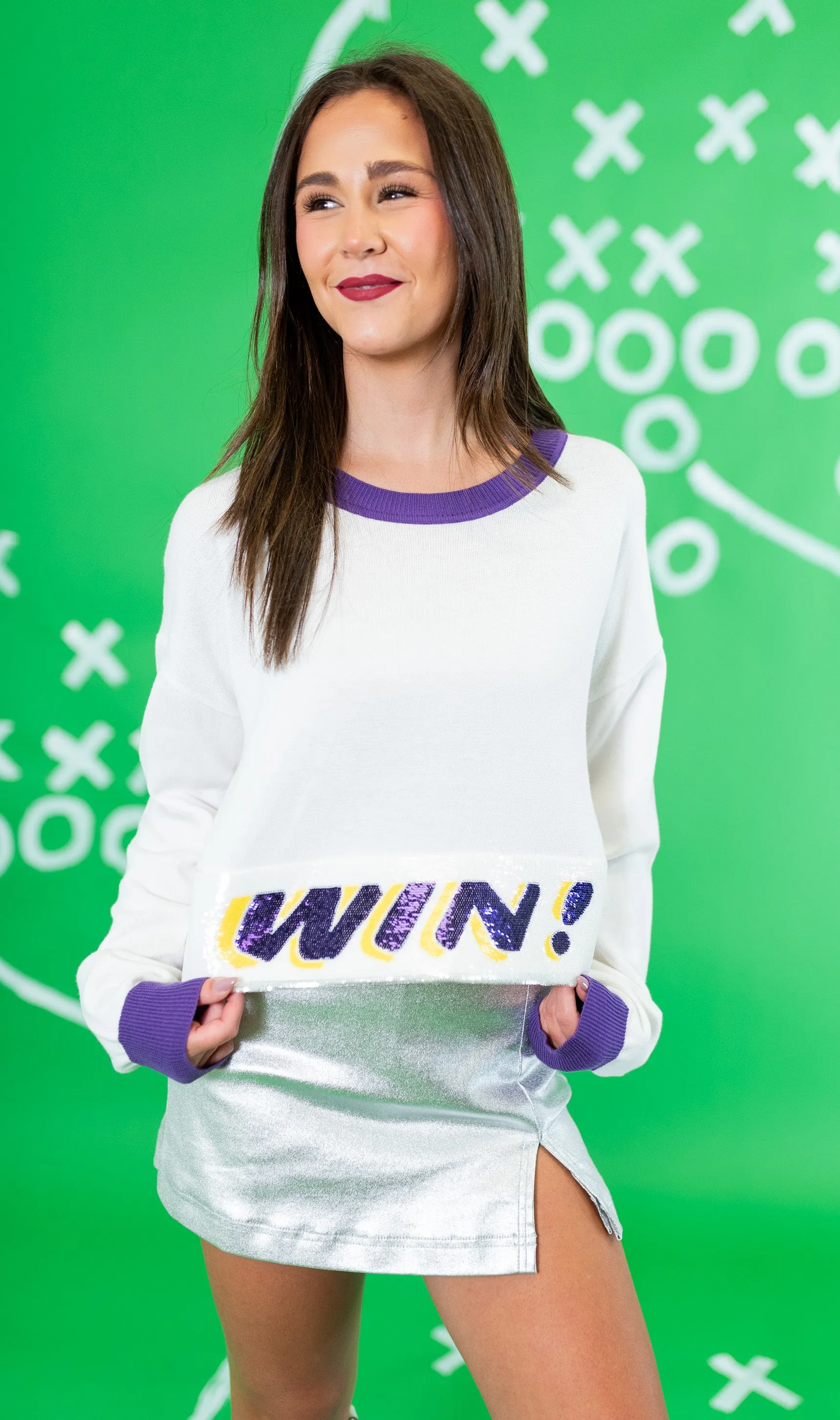 Sparkle City: Bedazzled WIN Crop Sweater