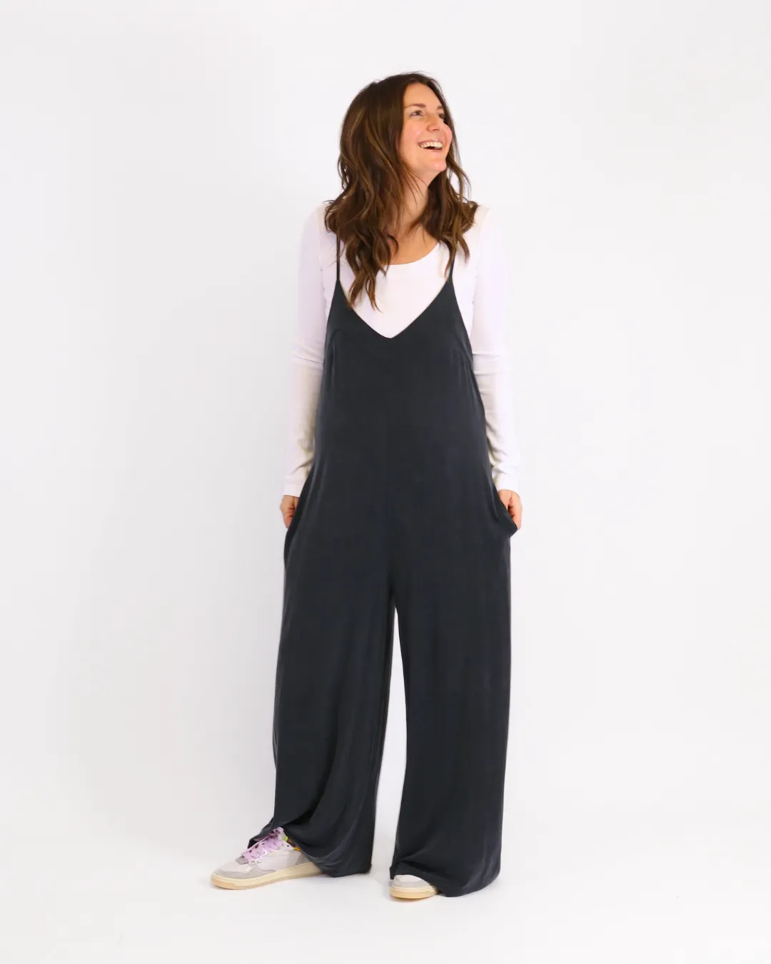 Strappy Jumpsuit Slate Black
