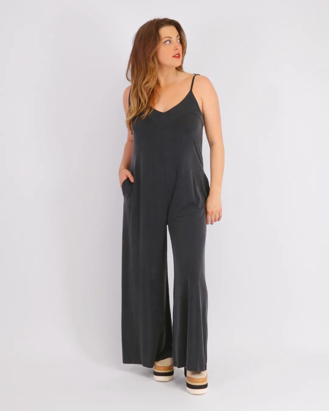 Strappy Jumpsuit Slate Black
