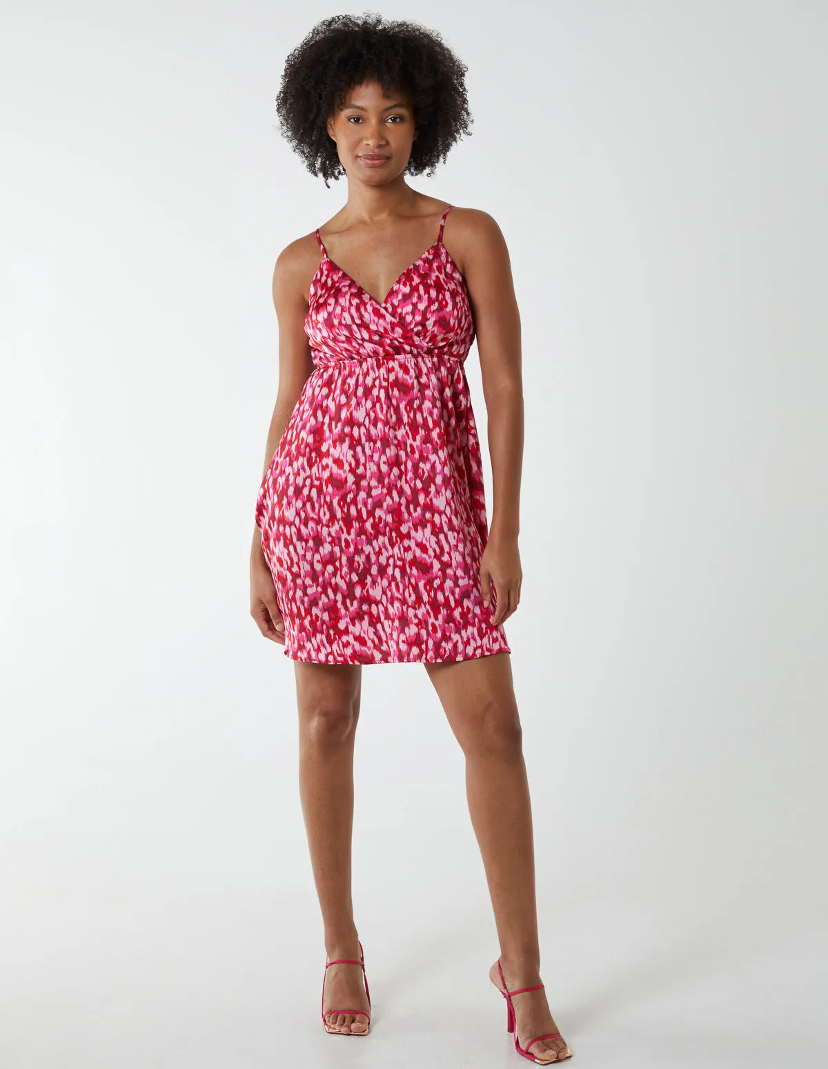 Strappy Wrap Over Mini Dress