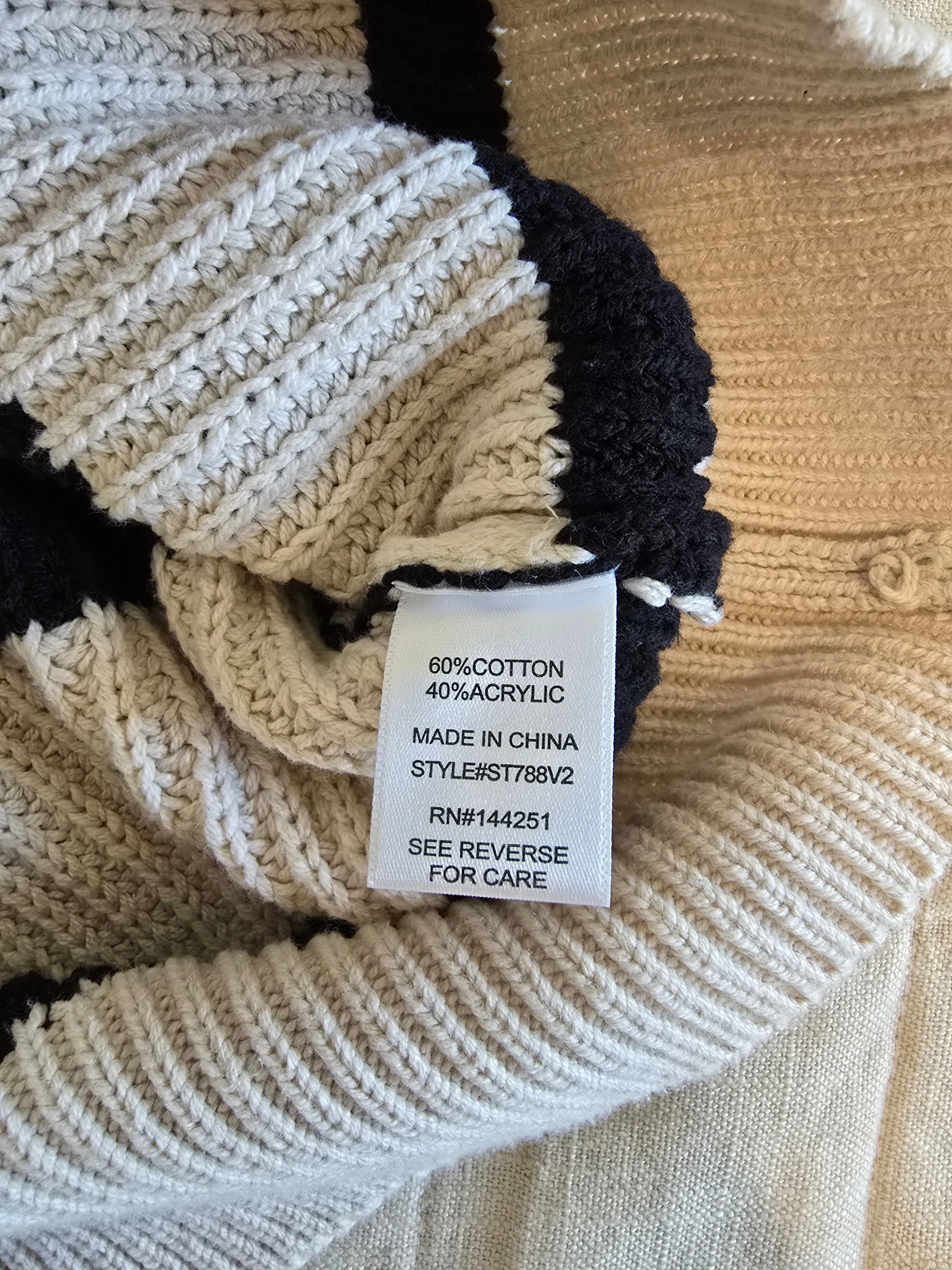 Striped Crop Sweater Vest (M)