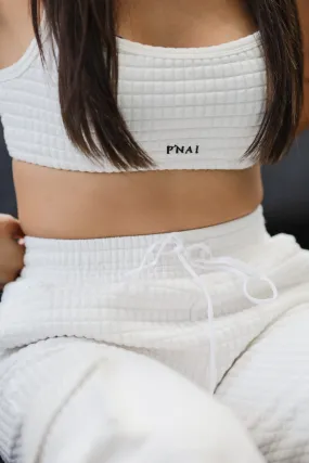 TALA Crop Top Jogger Set- White