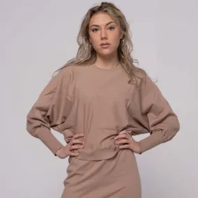 Tan Dolman Top by Ivee