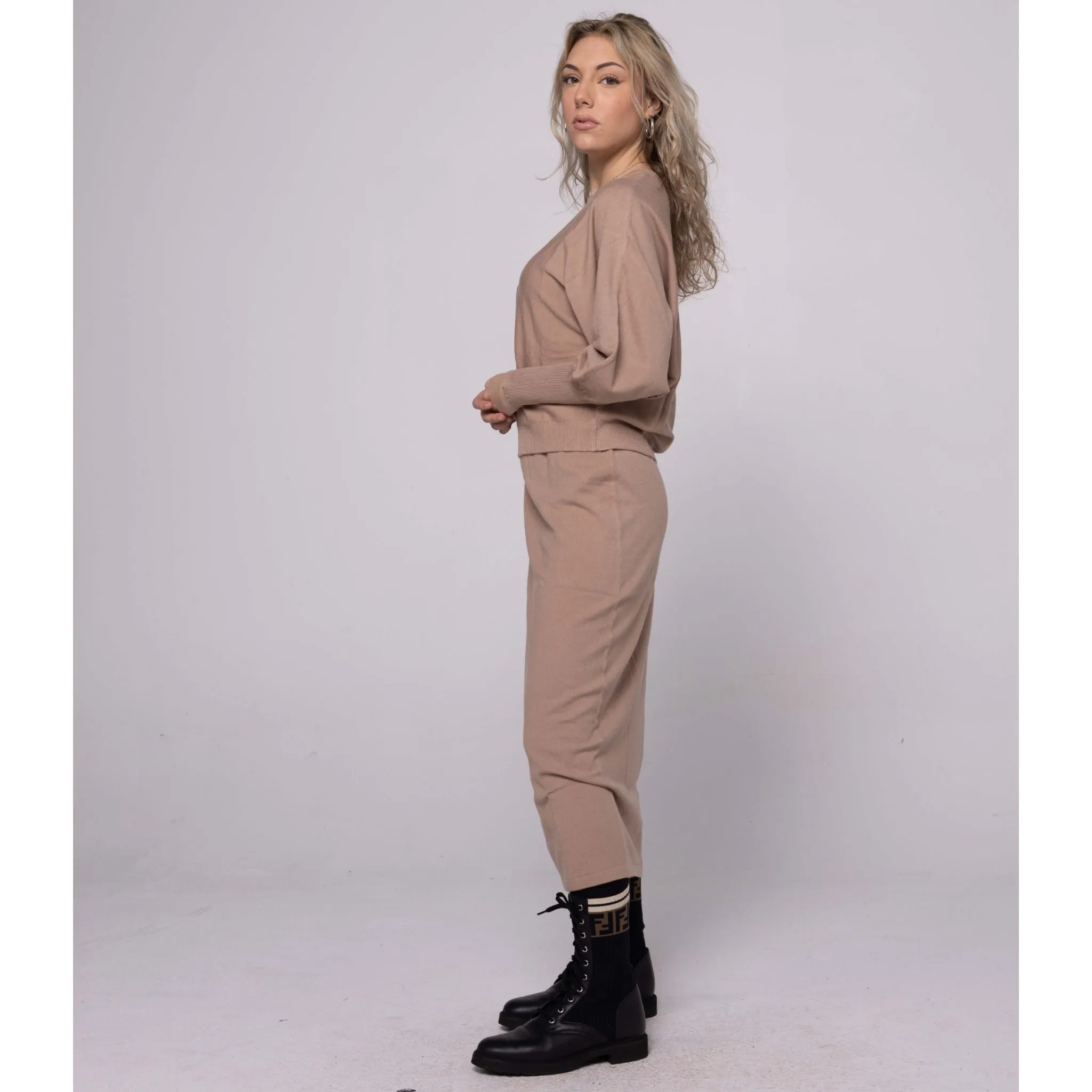 Tan Dolman Top by Ivee
