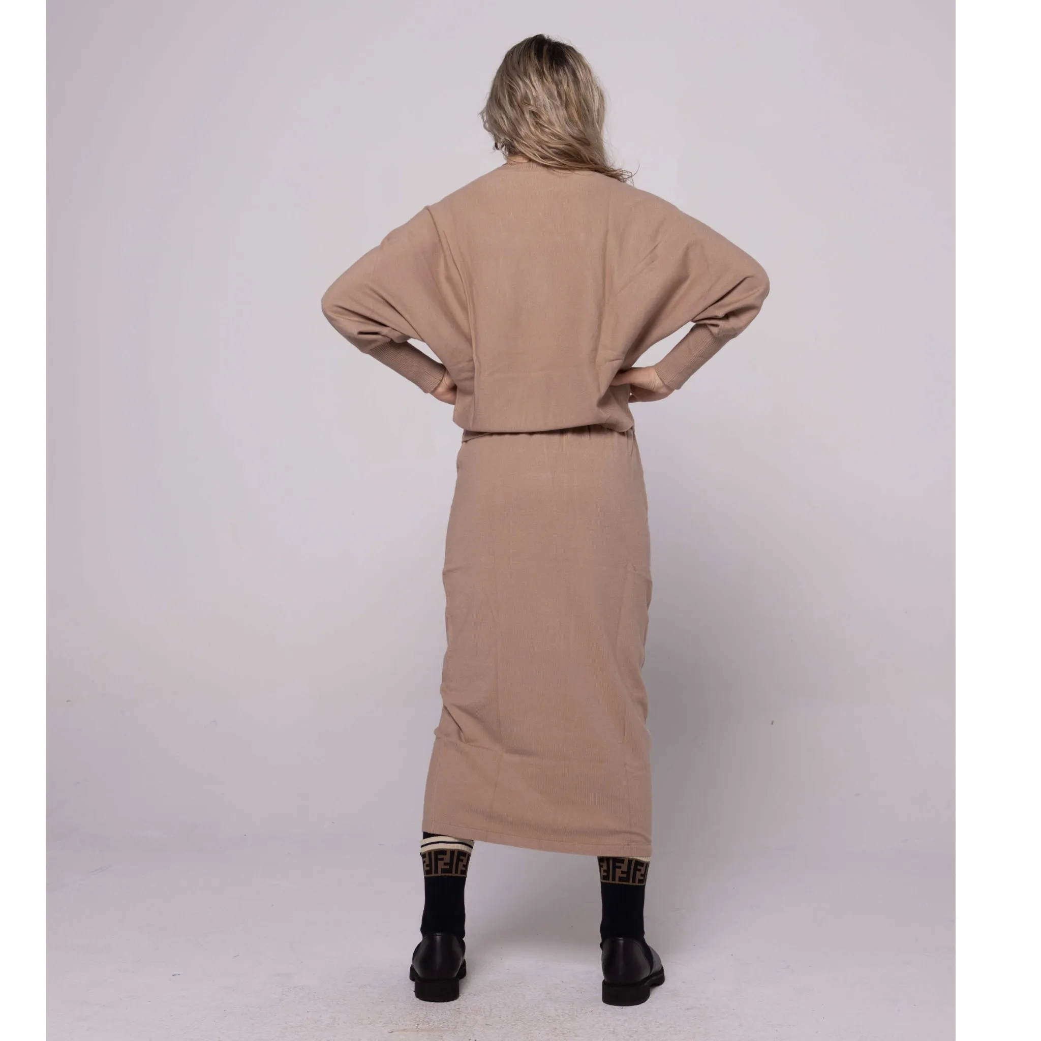 Tan Dolman Top by Ivee